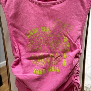 Pink Tank with Graphic Design